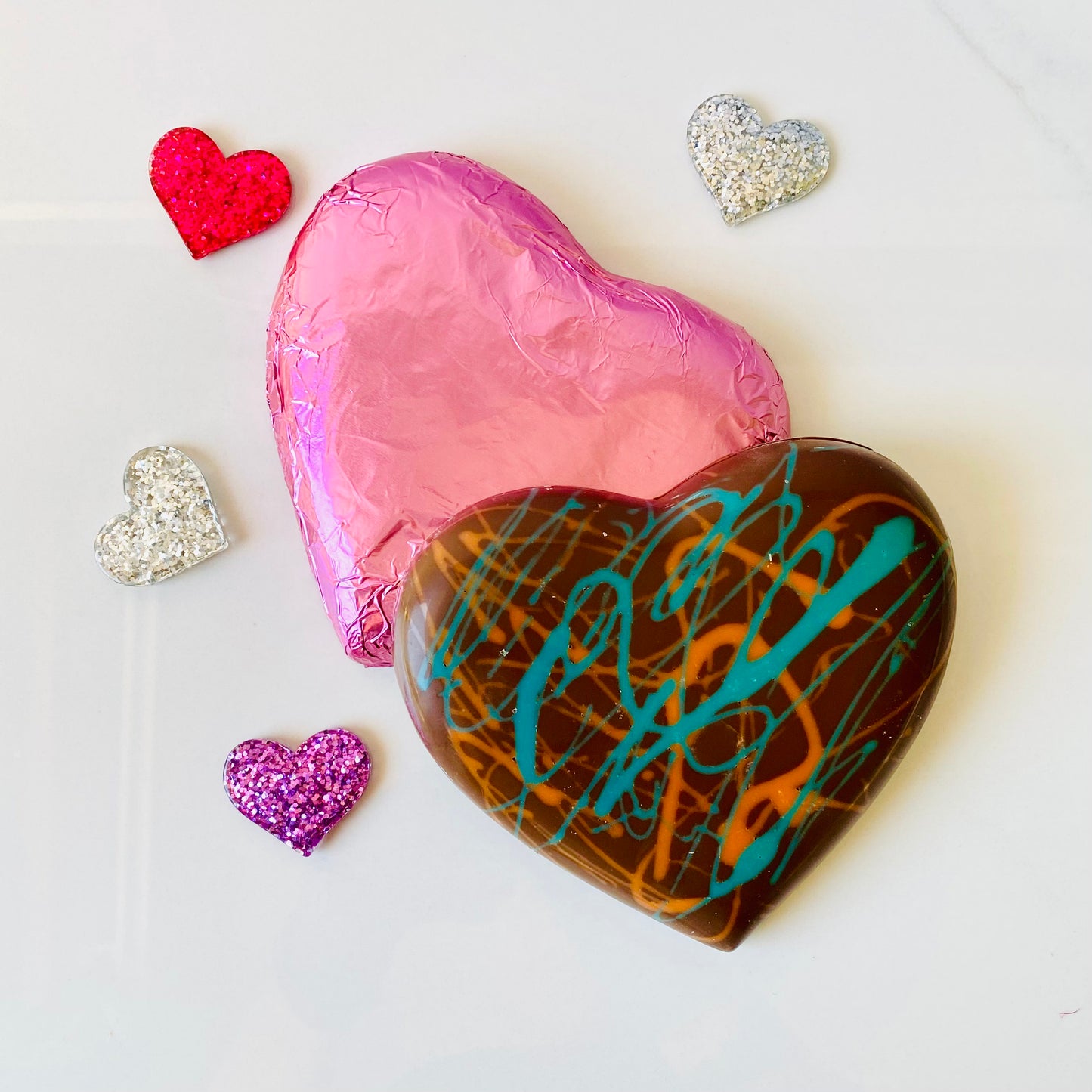 Dubai Style Pistachio & Kataifi Mylk Chocolate Heart.