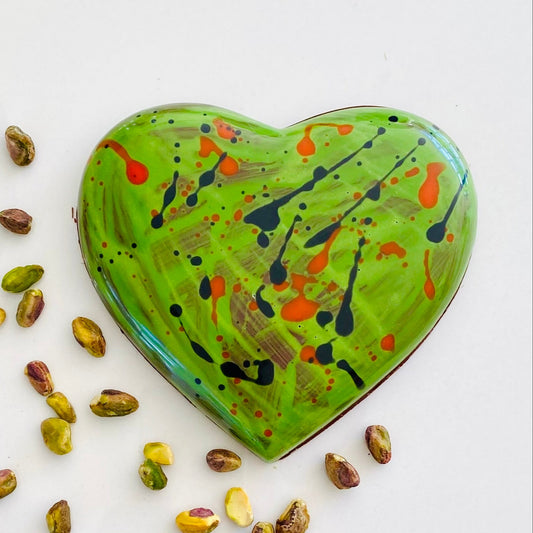 Dubai Style Pistachio & Kataifi Mylk Chocolate Heart - 235g
